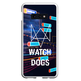 Чехол для Samsung S10E с принтом Watch Dogs в Петрозаводске, Силикон | Область печати: задняя сторона чехла, без боковых панелей | game | wath dogs 2 | город | девушка | дрон | игры | компьютеры | пистолет | телефон | технологии | хакер