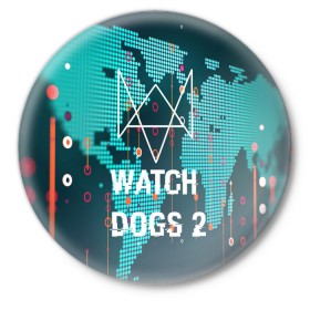 Значок с принтом Watch Dogs 2 NETWORK HACK в Петрозаводске,  металл | круглая форма, металлическая застежка в виде булавки | game | wath dogs 2 | город | девушка | дрон | игры | компьютеры | пистолет | телефон | технологии | хакер