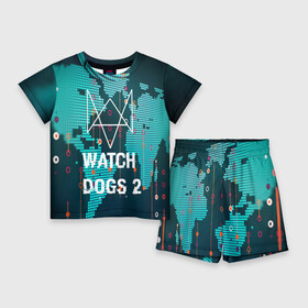 Детский костюм с шортами 3D с принтом Watch Dogs 2 NETWORK HACK в Петрозаводске,  |  | Тематика изображения на принте: game | wath dogs 2 | город | девушка | дрон | игры | компьютеры | пистолет | телефон | технологии | хакер