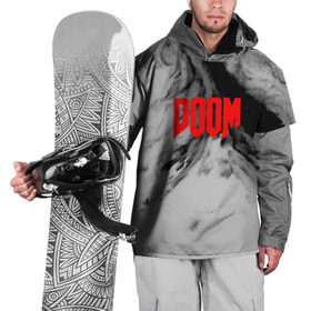 Накидка на куртку 3D с принтом DOOM GRAY SPACE EDITION в Петрозаводске, 100% полиэстер |  | art | doom | game | возвращение | дум | игра | легенда | шутер