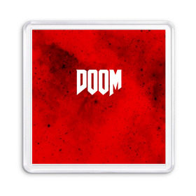 Магнит 55*55 с принтом DOOM MARS GAME в Петрозаводске, Пластик | Размер: 65*65 мм; Размер печати: 55*55 мм | art | doom | game | возвращение | дум | игра | легенда | шутер