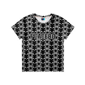 Детская футболка 3D с принтом Placebo в Петрозаводске, 100% гипоаллергенный полиэфир | прямой крой, круглый вырез горловины, длина до линии бедер, чуть спущенное плечо, ткань немного тянется | placebo | альтернативный | инди | индирок | плацебо | рок