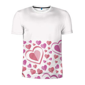 Мужская футболка 3D спортивная с принтом Нежность и страсть в Петрозаводске, 100% полиэстер с улучшенными характеристиками | приталенный силуэт, круглая горловина, широкие плечи, сужается к линии бедра | 14 | love | валентин | губы | день | любовь | подарок | поцелуй | сердце | страсть | февраль