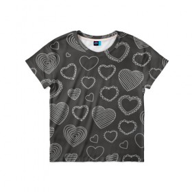 Детская футболка 3D с принтом Love is в Петрозаводске, 100% гипоаллергенный полиэфир | прямой крой, круглый вырез горловины, длина до линии бедер, чуть спущенное плечо, ткань немного тянется | 14 | love | валентин | губы | день | любовь | подарок | поцелуй | сердце | страсть | февраль