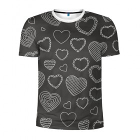Мужская футболка 3D спортивная с принтом Love is в Петрозаводске, 100% полиэстер с улучшенными характеристиками | приталенный силуэт, круглая горловина, широкие плечи, сужается к линии бедра | 14 | love | валентин | губы | день | любовь | подарок | поцелуй | сердце | страсть | февраль