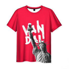 Мужская футболка 3D с принтом Vandal в Петрозаводске, 100% полиэфир | прямой крой, круглый вырез горловины, длина до линии бедер | america | art | brush | graffiti | hooligan | picture | vandal | vandalism | америка | вандал | вандализм | граффити | кисть | краска | надпись | рисунок | свобода | статуя | статуя свободы | хулиган