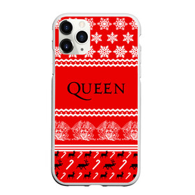 Чехол для iPhone 11 Pro матовый с принтом Праздничный Queen в Петрозаводске, Силикон |  | Тематика изображения на принте: paul rodg | queen | quen | брайан мэй | глэм | группа | джон дикон | знак | квин | королева | красный | куин | меркури | меркьюри | мэркури | надпись | новогодний | новый год | поп | праздник | роджер тейлор