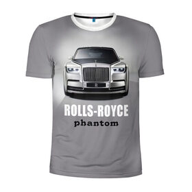 Мужская футболка 3D спортивная с принтом Rolls-Royce Phantom в Петрозаводске, 100% полиэстер с улучшенными характеристиками | приталенный силуэт, круглая горловина, широкие плечи, сужается к линии бедра | Тематика изображения на принте: bmw | rolls royce | авто | автомобиль | машина | роллс ройс | тачка | элита