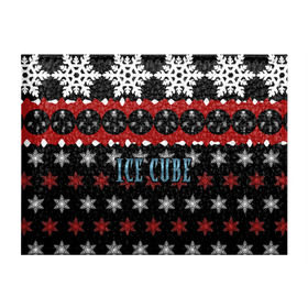 Обложка для студенческого билета с принтом Праздничный Ice Cube в Петрозаводске, натуральная кожа | Размер: 11*8 см; Печать на всей внешней стороне | Тематика изображения на принте: hip hop | hiphop | ice cube | mc | n.w.a | rap | айс | джексон | западное по | знак | красный | куб | кубе | кубик льда | кьюб | мс | надпись | новогодний | новый год | о ши | оши | праздник | реп | репер | речитатив | рождество