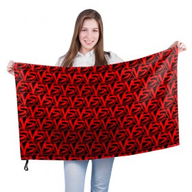 Флаг 3D с принтом VERSUS BATTLE RED в Петрозаводске, 100% полиэстер | плотность ткани — 95 г/м2, размер — 67 х 109 см. Принт наносится с одной стороны | rap | versus battle | битва | молодежный стиль | рэп | рэп батл | рэп битва | рэперы