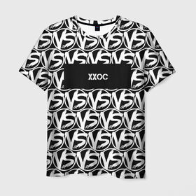Мужская футболка 3D с принтом VERSUS BATTLE-XXOC в Петрозаводске, 100% полиэфир | прямой крой, круглый вырез горловины, длина до линии бедер | rap | versus battle | xxoc | битва | молодежный стиль | рэп | рэп батл | рэп битва | рэперы