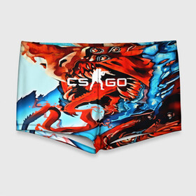 Мужские купальные плавки 3D с принтом CS GO Hyper Beast  в Петрозаводске, Полиэстер 85%, Спандекс 15% |  | awp | counter strike | game | skin | авп | игры | прикольные | скин