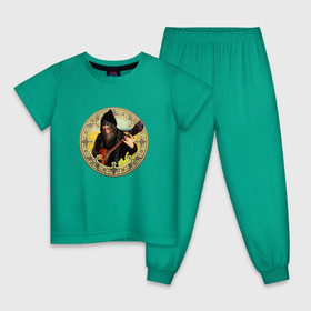 Детская пижама хлопок с принтом Нейромонах Феофан 1 в Петрозаводске, 100% хлопок |  брюки и футболка прямого кроя, без карманов, на брюках мягкая резинка на поясе и по низу штанин
 | Тематика изображения на принте: 