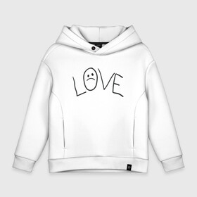 Детское худи Oversize хлопок с принтом Lil Love Tattoo в Петрозаводске, френч-терри — 70% хлопок, 30% полиэстер. Мягкий теплый начес внутри —100% хлопок | боковые карманы, эластичные манжеты и нижняя кромка, капюшон на магнитной кнопке | lil peep | rap | густав ор | лил пип | рэп