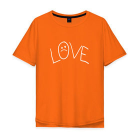 Мужская футболка хлопок Oversize с принтом Lil Love Tattoo в Петрозаводске, 100% хлопок | свободный крой, круглый ворот, “спинка” длиннее передней части | Тематика изображения на принте: lil peep | rap | густав ор | лил пип | рэп