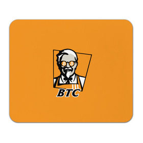 Коврик прямоугольный с принтом BITCOIN в стиле KFC в Петрозаводске, натуральный каучук | размер 230 х 185 мм; запечатка лицевой стороны | Тематика изображения на принте: bitcoin | btc | crypto | kfc | биткоин | валюта | деньги | криптовалюта | цифровое золото