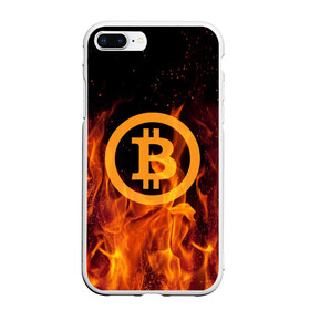 Чехол для iPhone 7Plus/8 Plus матовый с принтом BITCOIN FIRE в Петрозаводске, Силикон | Область печати: задняя сторона чехла, без боковых панелей | bitcoin | btc | coin | crypto | ethereum | money | orange | биткоин | валюта | деньги | известные | криптовалюта | логотип | монета | надписи.cash | оранжевый | цвет | цифровое золото | эфир