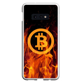 Чехол для Samsung S10E с принтом BITCOIN FIRE в Петрозаводске, Силикон | Область печати: задняя сторона чехла, без боковых панелей | Тематика изображения на принте: bitcoin | btc | coin | crypto | ethereum | money | orange | биткоин | валюта | деньги | известные | криптовалюта | логотип | монета | надписи.cash | оранжевый | цвет | цифровое золото | эфир