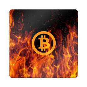 Магнит виниловый Квадрат с принтом BITCOIN FIRE в Петрозаводске, полимерный материал с магнитным слоем | размер 9*9 см, закругленные углы | Тематика изображения на принте: bitcoin | btc | coin | crypto | ethereum | money | orange | биткоин | валюта | деньги | известные | криптовалюта | логотип | монета | надписи.cash | оранжевый | цвет | цифровое золото | эфир