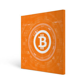 Холст квадратный с принтом BITCOIN в Петрозаводске, 100% ПВХ |  | bitcoin | btc | coin | crypto | ethereum | money | orange | биткоин | валюта | деньги | известные | криптовалюта | логотип | монета | надписи.cash | оранжевый | цвет | цифровое золото | эфир