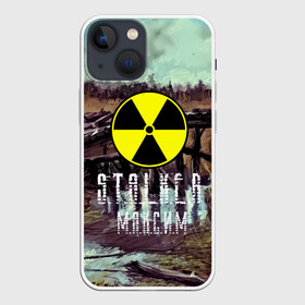 Чехол для iPhone 13 mini с принтом S.T.A.L.K.E.R МАКСИМ в Петрозаводске,  |  | 35mm | s.t.a.l.k.e.r. | snork | stalker | арт | игра | максим | мутант | пейзаж | портрет | снорк | сталкер | трактор