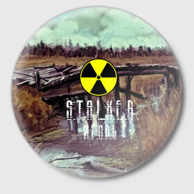 Значок с принтом S.T.A.L.K.E.R ИГОРЬ в Петрозаводске,  металл | круглая форма, металлическая застежка в виде булавки | 