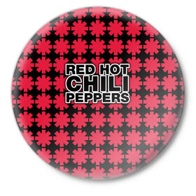 Значок с принтом Red Hot Chili Peppers в Петрозаводске,  металл | круглая форма, металлическая застежка в виде булавки | Тематика изображения на принте: 