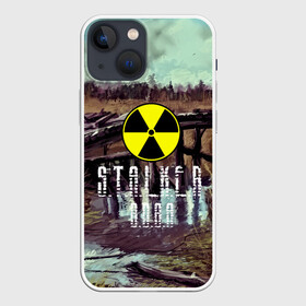 Чехол для iPhone 13 mini с принтом S.T.A.L.K.E.R ВОВА в Петрозаводске,  |  | 35mm | s.t.a.l.k.e.r. | snork | stalker | арт | вова | игра | мутант | пейзаж | припять | снорк | сталкер | трактор | чернобыль