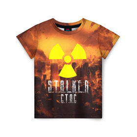 Детская футболка 3D с принтом S.T.A.L.K.E.R Стас в Петрозаводске, 100% гипоаллергенный полиэфир | прямой крой, круглый вырез горловины, длина до линии бедер, чуть спущенное плечо, ткань немного тянется | радиация | сталкер | станислав