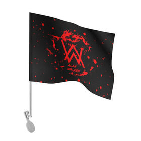 Флаг для автомобиля с принтом Alan Walker music space в Петрозаводске, 100% полиэстер | Размер: 30*21 см | alan walker | club | music | абстракция | клубная музыка | космос | краски | музыка