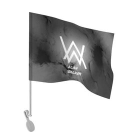 Флаг для автомобиля с принтом ALAN WALKER в Петрозаводске, 100% полиэстер | Размер: 30*21 см | alan walker | club | music | абстракция | клубная музыка | космос | краски | музыка