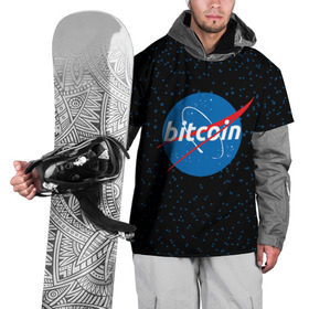 Накидка на куртку 3D с принтом BITCOIN в стиле NASA в Петрозаводске, 100% полиэстер |  | bitcoin | btc | crypto | биткоин | валюта | деньги | криптовалюта | майнер | майнинг | цифровое золото