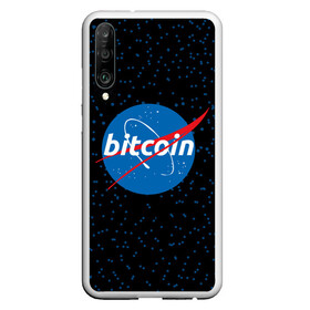 Чехол для Honor P30 с принтом BITCOIN в стиле NASA в Петрозаводске, Силикон | Область печати: задняя сторона чехла, без боковых панелей | bitcoin | btc | crypto | биткоин | валюта | деньги | криптовалюта | майнер | майнинг | цифровое золото