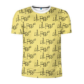 Мужская футболка 3D спортивная с принтом LiL PEEP Pattern в Петрозаводске, 100% полиэстер с улучшенными характеристиками | приталенный силуэт, круглая горловина, широкие плечи, сужается к линии бедра | Тематика изображения на принте: band | cry baby | emo | lil peep | music | musician | rap | swag | логотип | музыка | музыкант | нытик. | рэп | сваг | эмо