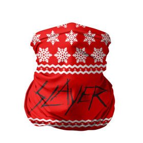 Бандана-труба 3D с принтом Праздничный Slayer в Петрозаводске, 100% полиэстер, ткань с особыми свойствами — Activecool | плотность 150‒180 г/м2; хорошо тянется, но сохраняет форму | slayer | группа | гэри холт | знак | керри кинг | красный | метал | музыка | надпись | новогодний | новый год | песни | пол бостаф | праздник | рождество | рок | слаер | слайер | слеар | слеер | слейр | слеяр