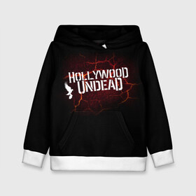 Детская толстовка 3D с принтом Hollywood Undead в Петрозаводске, 100% полиэстер | двухслойный капюшон со шнурком для регулировки, мягкие манжеты на рукавах и по низу толстовки, спереди карман-кенгуру с мягким внутренним слоем | j dog | голивудская нежить | голливудская нежить | джейдог | маски | нежить | рэпкор