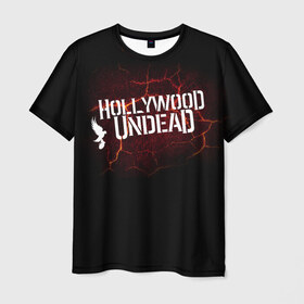 Мужская футболка 3D с принтом Hollywood Undead в Петрозаводске, 100% полиэфир | прямой крой, круглый вырез горловины, длина до линии бедер | j dog | голивудская нежить | голливудская нежить | джейдог | маски | нежить | рэпкор
