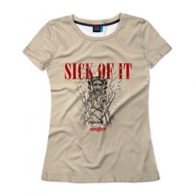 Женская футболка 3D с принтом Девочка устала в Петрозаводске, 100% полиэфир ( синтетическое хлопкоподобное полотно) | прямой крой, круглый вырез горловины, длина до линии бедер | awake | monster | skillet | джон купер | кори купер | рок