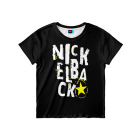 Детская футболка 3D с принтом Nickelback в Петрозаводске, 100% гипоаллергенный полиэфир | прямой крой, круглый вырез горловины, длина до линии бедер, чуть спущенное плечо, ткань немного тянется | nickelback | никелбек | никл бек