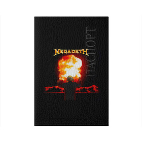 Обложка для паспорта матовая кожа с принтом Megadeth в Петрозаводске, натуральная матовая кожа | размер 19,3 х 13,7 см; прозрачные пластиковые крепления | megadet | megadeth | группа | дирк вербурен | дэвид эллефсон | дэйв мастейн | кико лоурейро | мегадет | мегадетх | метал | рок | трэш | трэшметал | тяжелый | хард | хардрок | хеви | хевиметал