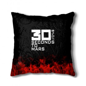 Подушка 3D с принтом 30 seconds to mars в Петрозаводске, наволочка – 100% полиэстер, наполнитель – холлофайбер (легкий наполнитель, не вызывает аллергию). | состоит из подушки и наволочки. Наволочка на молнии, легко снимается для стирки | 30 seconds to mars | band | metal | music | rock | атрибутика | группа | метал | музыка | рок