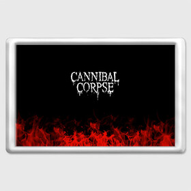 Магнит 45*70 с принтом Cannibal Corpse в Петрозаводске, Пластик | Размер: 78*52 мм; Размер печати: 70*45 | band | cannibal corpse | metal | music | rock | атрибутика | группа | метал | музыка | рок