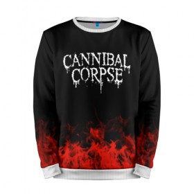 Мужской свитшот 3D с принтом Cannibal Corpse в Петрозаводске, 100% полиэстер с мягким внутренним слоем | круглый вырез горловины, мягкая резинка на манжетах и поясе, свободная посадка по фигуре | Тематика изображения на принте: band | cannibal corpse | metal | music | rock | атрибутика | группа | метал | музыка | рок