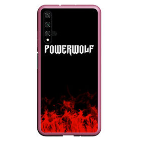 Чехол для Honor 20 с принтом Powerwolf в Петрозаводске, Силикон | Область печати: задняя сторона чехла, без боковых панелей | Тематика изображения на принте: band | metal | music | powerwolf | rock | атрибутика | группа | метал | музыка | рок