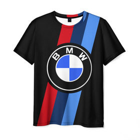 Мужская футболка 3D с принтом BMW 2018 M Sport в Петрозаводске, 100% полиэфир | прямой крой, круглый вырез горловины, длина до линии бедер | bmw | bmw motorsport | bmw performance | carbon | m | motorsport | performance | sport | бмв | карбон | моторспорт | спорт