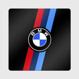 Магнит виниловый Квадрат с принтом BMW 2021 M SPORT / БМВ М СПОРТ в Петрозаводске, полимерный материал с магнитным слоем | размер 9*9 см, закругленные углы | bmw | bmw motorsport | bmw performance | carbon | m | motorsport | performance | sport | бмв | карбон | моторспорт | спорт