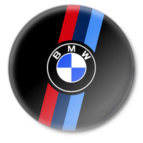 Значок с принтом BMW 2018 M Sport в Петрозаводске,  металл | круглая форма, металлическая застежка в виде булавки | Тематика изображения на принте: bmw | bmw motorsport | bmw performance | carbon | m | motorsport | performance | sport | бмв | карбон | моторспорт | спорт
