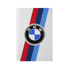 Обложка для паспорта матовая кожа с принтом BMW M SPORT в Петрозаводске, натуральная матовая кожа | размер 19,3 х 13,7 см; прозрачные пластиковые крепления | bmw | bmw motorsport | bmw performance | carbon | m | motorsport | performance | sport | бмв | карбон | моторспорт | спорт