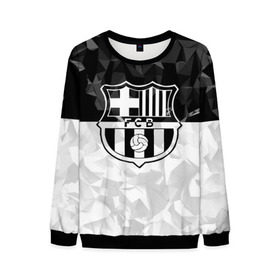 Мужской свитшот 3D с принтом FC Barca Black Collection в Петрозаводске, 100% полиэстер с мягким внутренним слоем | круглый вырез горловины, мягкая резинка на манжетах и поясе, свободная посадка по фигуре | fc barcelona | fcb | барселона | спорт | спортивные | футбол | футбольный клуб