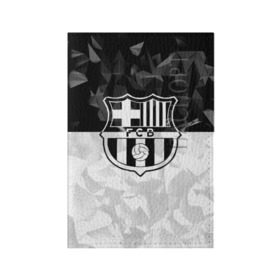 Обложка для паспорта матовая кожа с принтом FC Barca Black Collection в Петрозаводске, натуральная матовая кожа | размер 19,3 х 13,7 см; прозрачные пластиковые крепления | fc barcelona | fcb | барселона | спорт | спортивные | футбол | футбольный клуб